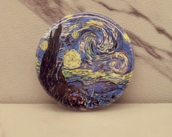 Pin coleccionable de la Noche estrellada de Van Gogh para mochila, bolso y ropa
