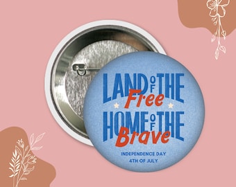 Accesorio Pin del 4 de Julio Tierra de los Libres Hogar de los Valientes Patrióticos