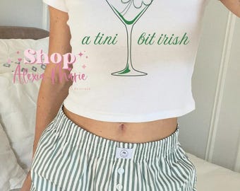 A Tini Bit Irish Cropped Baby Tee