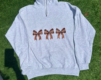 Football Bow Quarter Zip