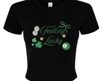 Feeling Lucky Cropped Baby Tee