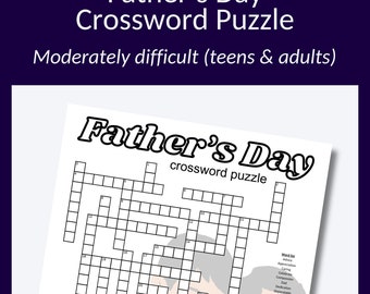 Father's Day Crossword Puzzle: Vocabulary Builder (Digital Download)