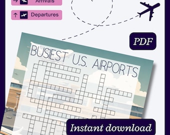 Mots croisés Code IATA de l&#39;aéroport des États-Unis (téléchargement numérique)