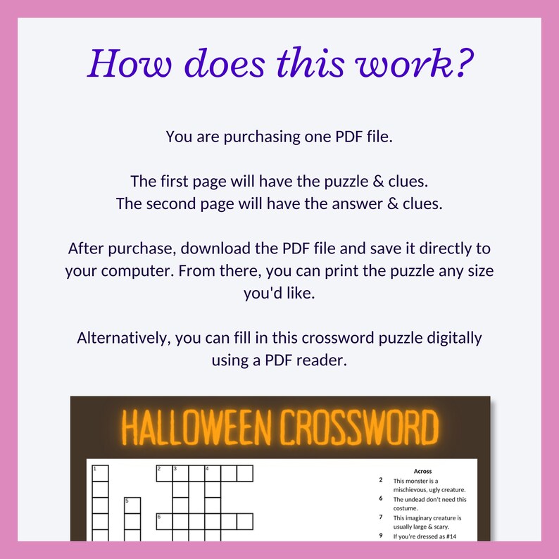Instructions re: download & printing.