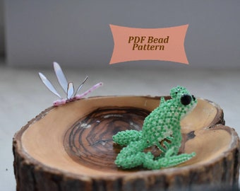 Sapo verde bordado com miçangas, instruções de bordado com miçangas para iniciantes, tutoriais de bordado com miçangas, padrão de miçangas em PDF, padrão de bordado com miçangas. Animal bordado com miçangas em 3D.