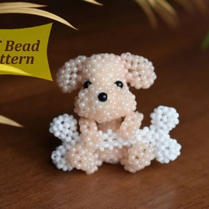Tutorial 3D de animales con cuentas, perro personalizado, patrón de animales con cuentas, patrón de juguete con cuentas, patrón de cuentas 3D (PDF), llaveros con cuentas, libro de cuentas