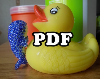 Patrón de pez con cuentas en PDF. Cómo hacer una ballena con cuentas. Patrón fácil de animal con cuentas. Ballena amigurumi. Figura marina.