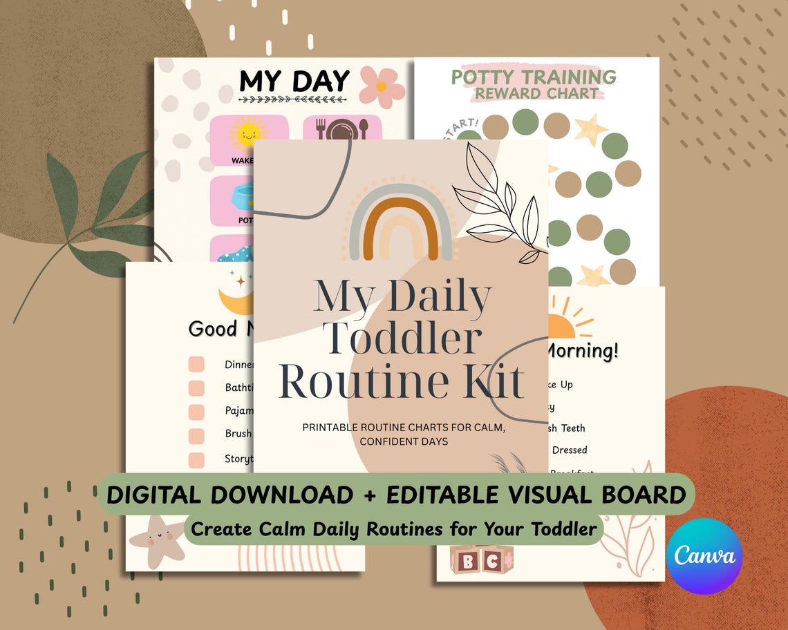 Instant Downloadable Daily Routine Charts for Toddlers and Babies ...