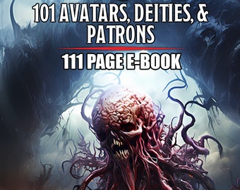 DnD - Avatars, Deities, and Patrons eBook - All the gods, titans, and patrons for your fantasy RPG - Great for D&D and Pathfinder!