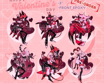 Hazbin Hotel Valentine's Ship Keychains (READ DESCRIPTION