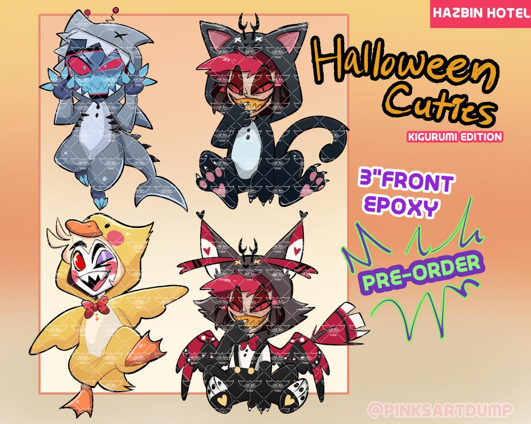 Hazbin Hotel Halloween Keychains Vox Alastor Lucifer (kigurumi