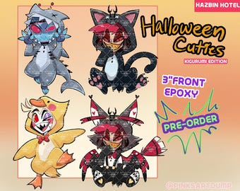 Hazbin Hotel Halloween Schlüsselanhänger Vox Alastor Lucifer (Kigurumi Edition)
