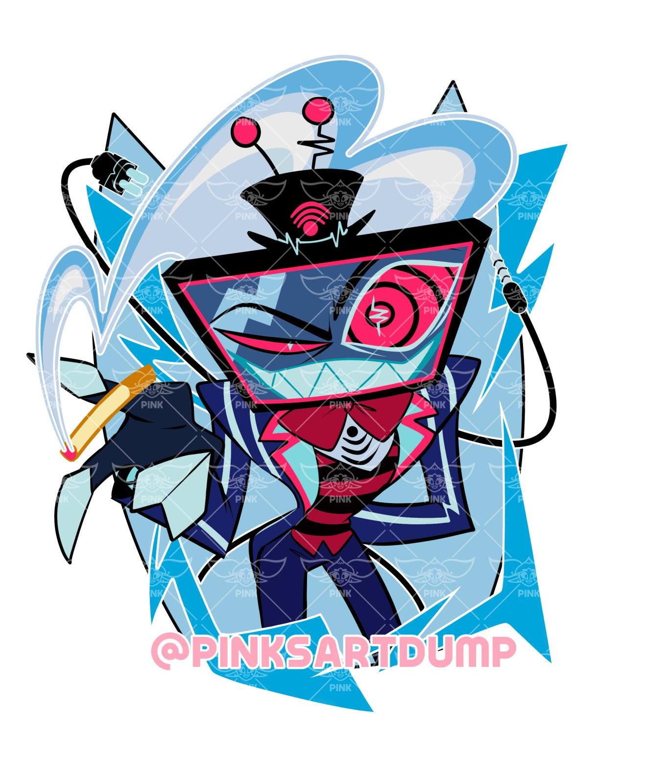 Vox Hazbin Hotel Smoking Pin - Etsy
