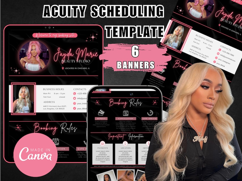 Acuity Scheduling Template Makeup , Hair Stylist, Makeup Acuity Site ...