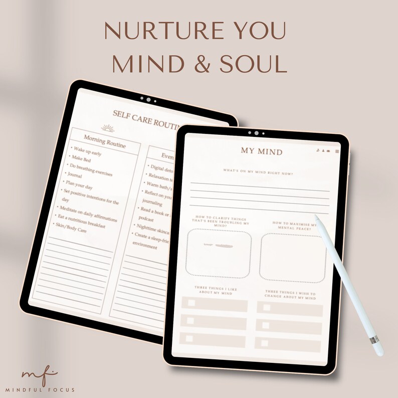 Self Care Planner Self Care Journal Goodnotes Planner iPad Planner