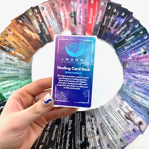 5pc Edition 1 Crystal Healing Deck, Healing Information Cards, Crystal Tarot Deck, Groothandel Crystal Cards