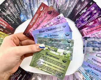 5pc Edition 2 Crystal Healing Deck, Healing Information Cards, Crystal Tarot Deck, Wholesale Crystal Cards