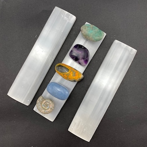 10pc Selenite Bar, 15cm Flat Selenite Bar, Selenite Ruler, 15cm Selenite Ruler, Flat Selenite, Wholesale Selenite Ruler