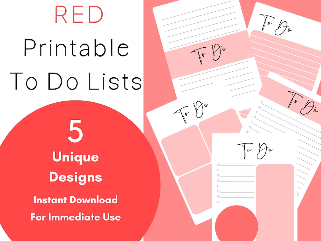 red-to-do-list-to-do-list-printable-to-do-list-organization-etsy