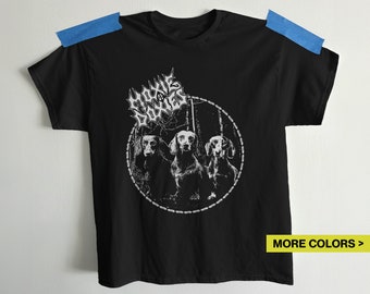 Funny Dachshund Metal Band T-Shirt, Moxie of Doxies