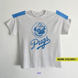 Pugs Baseball Shirt, Pug dog sports tee, Dodgers, funny dog t-shirt