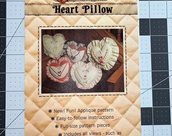 Patch Press Heart Pillow Sewing Pattern no. 332B  (uncut)