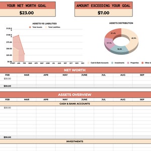 Net Worth/Investment Tracker - Excel/Sheets Template