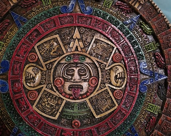 Aztec calendar. Exact replica of the 