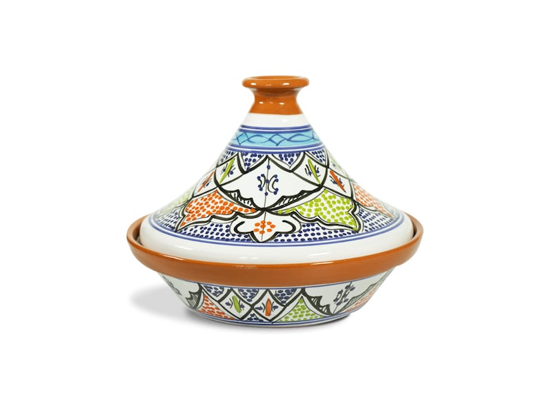 Hand-Painted Traditional Tagine Green