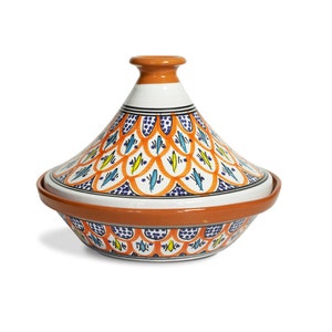 Hand-Painted Traditional Tagine Orange