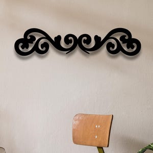Fancy Metal Scroll Wall Decor  Rustic Outdoor Metal Wall Art  Farmhouse Wall Hangings  Above Door Decor  Unique Metal Wall Decor