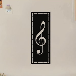 Metalen solsleutel muurkunst voor muziekkamer decor muzikant cadeau muzieknoot teken voor studio klas thuiskantoor artistiek muzikaal accentstuk