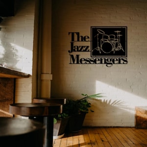The Jazz Messenger Wall Sign – Jazz Wall Art for Living Room, Music Lover Gift, Unique Wall Hangings, Perfect for Music Time and Home Decor