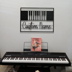 Personalized Piano Metal Wall Art: Custom Name Sign