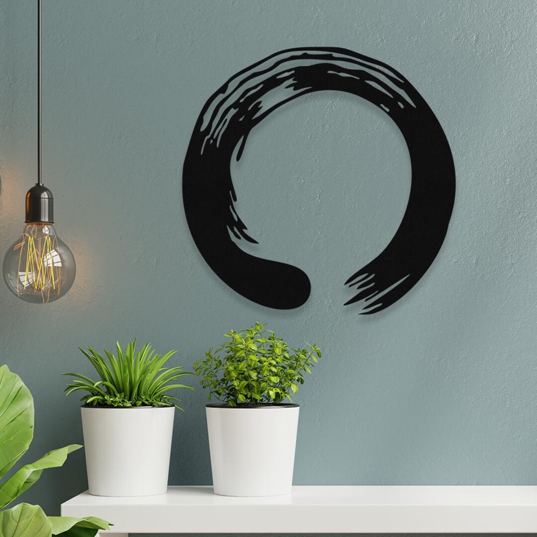 Zen Circle Metal Wall Art: Minimalist Meditation Decor - Etsy