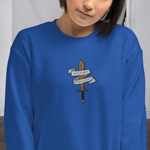 I Didn&#39;t Want To Be A Half Camp Halfblood Embroidered Sweatshirt - Percy Jackson Inspired - PJO - Annabeth Chase - Olympus University