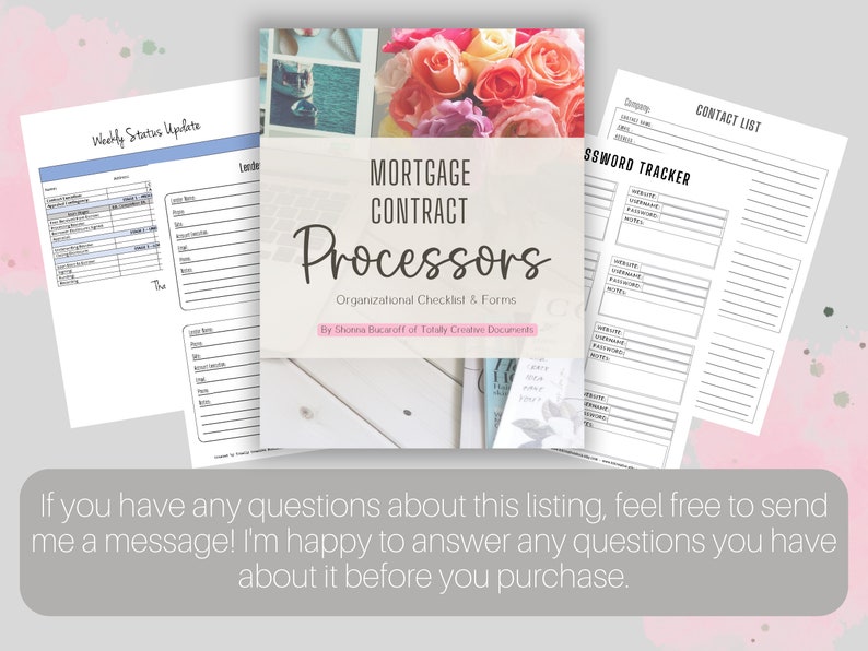 Real Estate Mortgage Forms and Checklist for Mortgage Processors