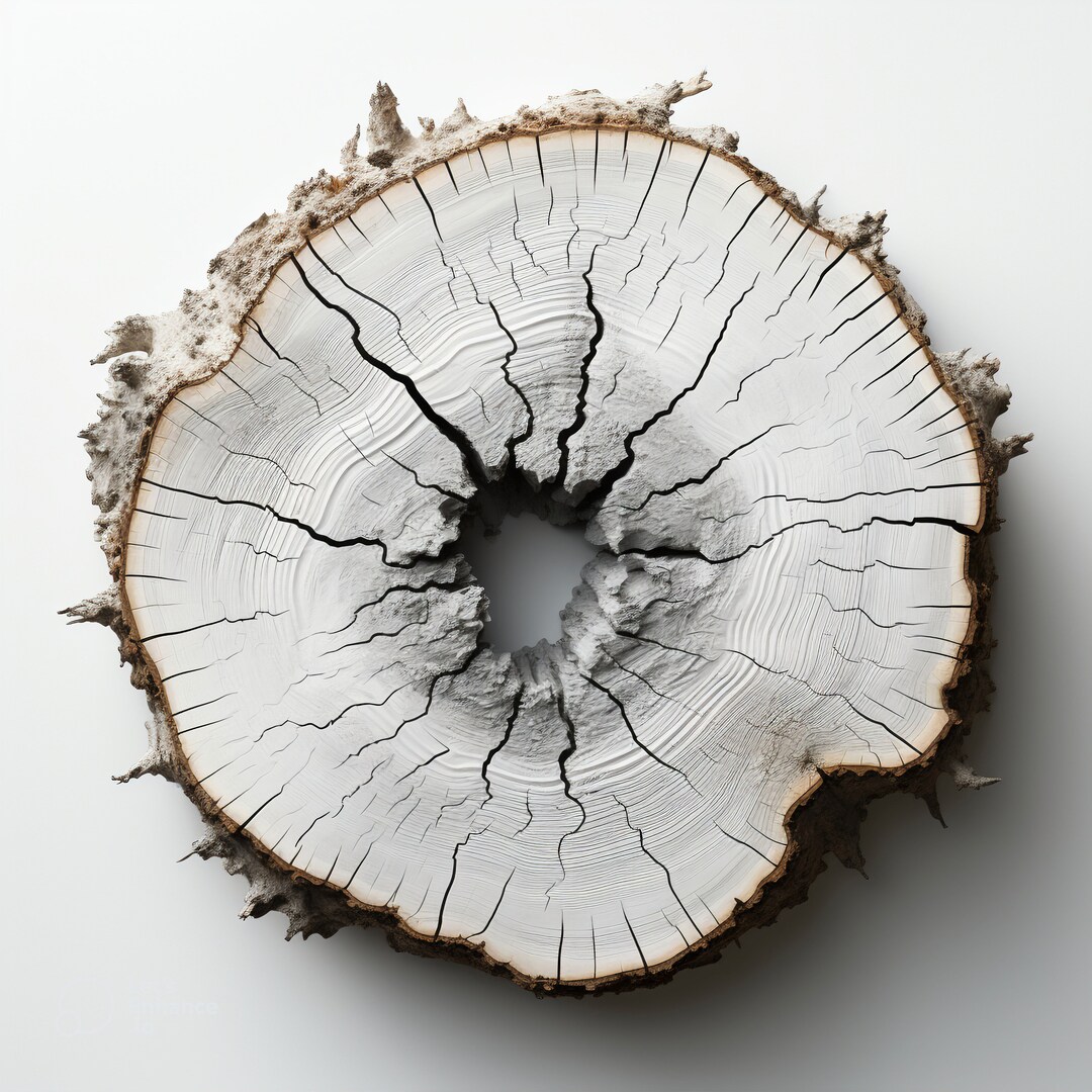 Abstract White Tree Ring - Etsy