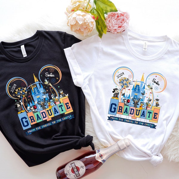 Custom Disney Graduation Shirts, Graduation Shirt, Disney Graduation Shirts, Disney Graduation Shirt, Disney Senior, Family Graduation 2024