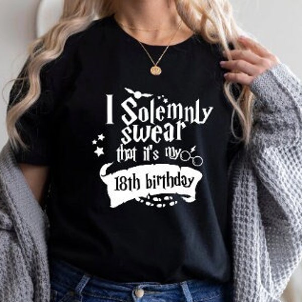 Je jure solennellement que c'est ma chemise d'anniversaire, chemise magique d'anniversaire, chemises d'anniversaire assorties de magicien, chemise d'anniversaire personnalisée, t-shirt d'anniversaire de magicien