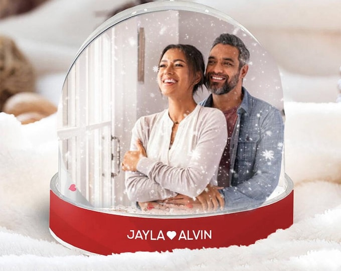 Custom Snow Globe, Photo Snow Globe, Personalized Snow Globe Family
