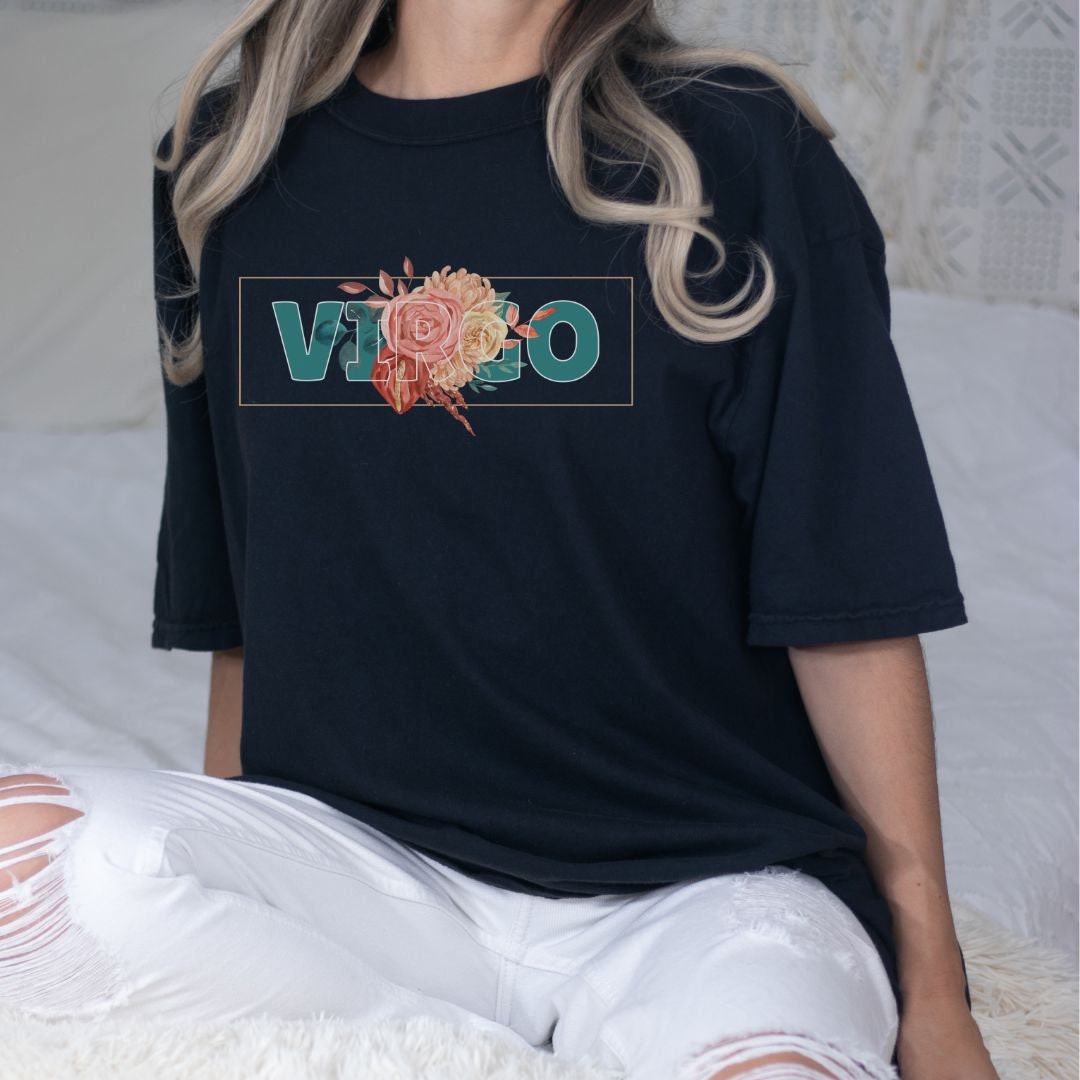 Virgo Birth Flower Tshirt Comfort Colors Virgo Gift Virgo Woman Virgo