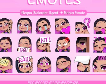 Reyna Valorant Emotes | Twitch, Discord, YouTube (PNG Files)