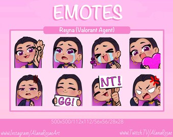 Reyna Valorant Emotes | Twitch, Discord, YouTube (Pack 1)