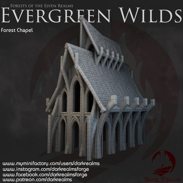 Evergreen Wilds Chapel - Terrain for Tabletop Role Playing Games - Dark Realms Forge