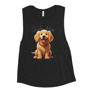 Golden Mom Muscle T-shirt voor dames | Golden retriever-shirt met moederhond