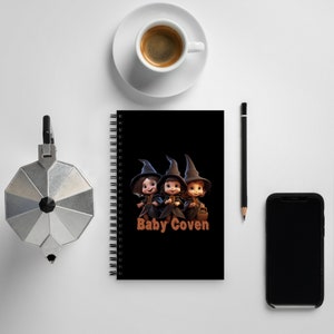 Baby Coven&quot; Witch-Themed Spiral Notebook - Magical Whimsy for Daily Notes