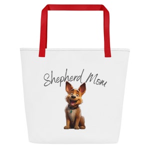 シェパードママトートバッグ - 丈夫なキャリーオール - ジャーマンシェパード愛好家や犬の飼い主に最適