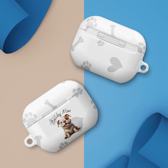 Bulldog Mom AirPod Pro Gen Case Impact-resistant, Includes
