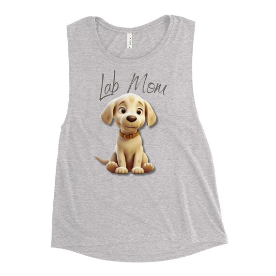 Yellow Lab Mom Women's Muscle Tank Stylish Comfort by Bella